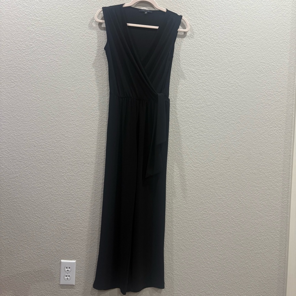 Tahari Black Sleeveless Jumpsuit
